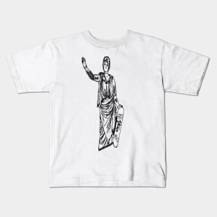 athene goddess in black Kids T-Shirt